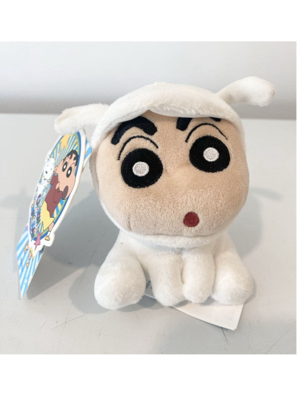 Miniso Crayon Shinchan Shiro Dog Plush Keychain Bag Clip 6” NWT Official 2025